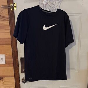 Nike Black Tee with White Swoosh
